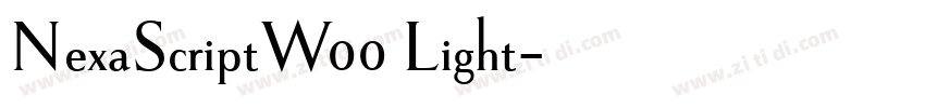 NexaScriptW00 Light字体转换